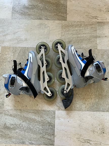 Salomon rullskridskor dam storlek 37 blå/vit