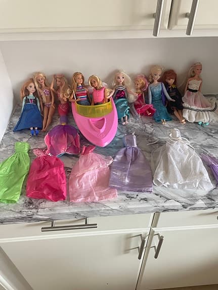 Barbie , Anna & Elsa + Båt