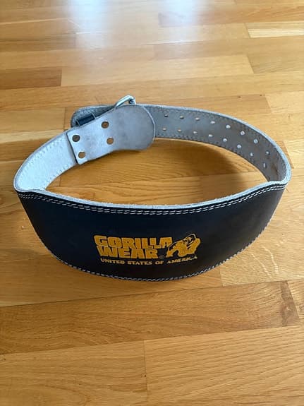 Gorilla Wear träningsbälte läder svart
