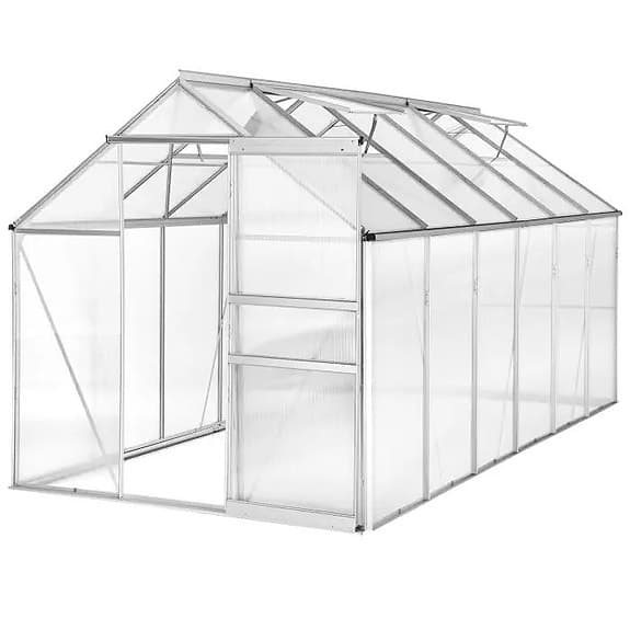Växthus aluminium polykarbonat. med MONTERING