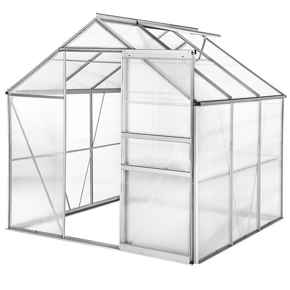 Växthus aluminium polykarbonat. med MONTERING
