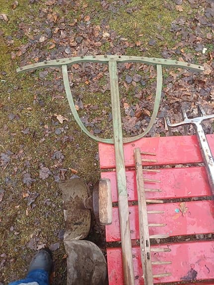Vintage Räfsa för trädgård