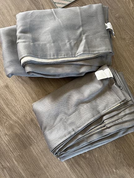Måttbeställda gardiner grå 350 bredd 235 L