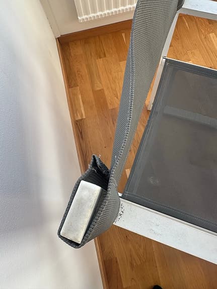 Bord och 2 stolar trädgårdsmöbler vit och grå, balkongmöbler, hopfällbara