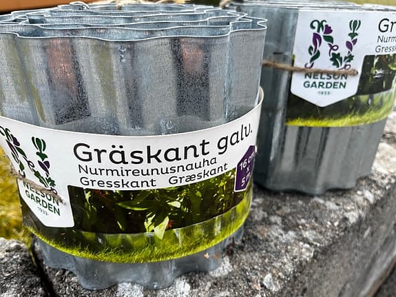 Nelson Garden gräskant galv trädgårdskant 16 cm x 5 m metall