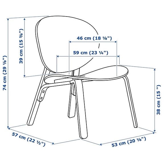 Fröset IKEA fåtölj i trä