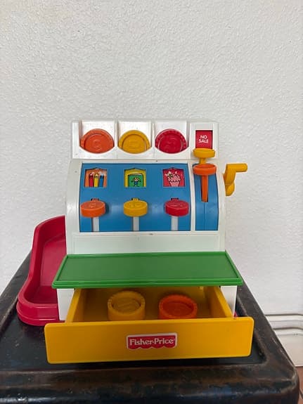 Fisher-Price leksakskassa flerfärgad