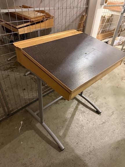 Skolbänkar, två stycken, vintage