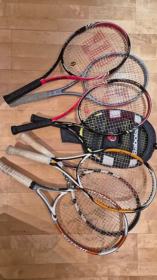 7st Tennisracket av olika fabrikat