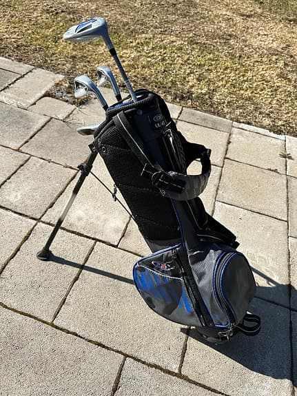 U.S Kids Longridge junior golfset med bärbag junior blå