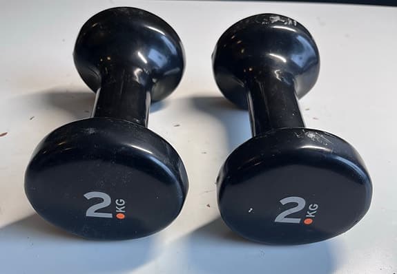 Hantelset 2 kg svart