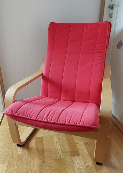 IKEA POÄNG fåtölj (röd)