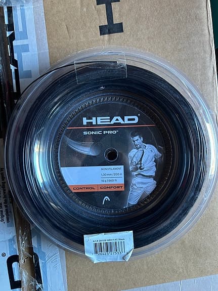 Head Sonic Pro tennissena svart 1.30