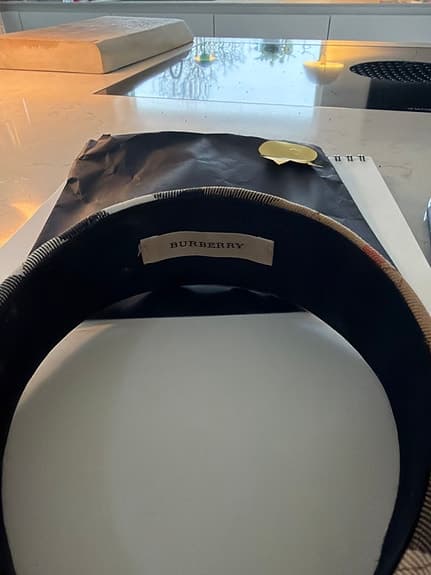 Burberry diadem rutigt beige flerfärgat kvinna
