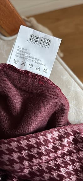 Hemtex plädar polyester vinröd samt kuddfodral
