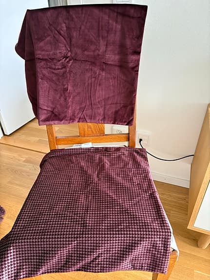Hemtex plädar polyester vinröd samt kuddfodral
