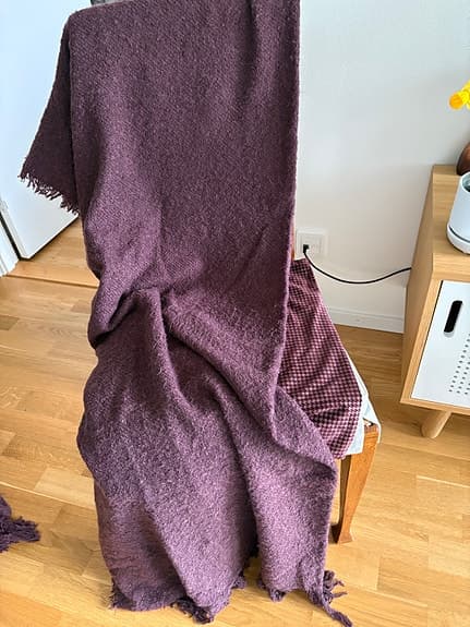 Hemtex plädar polyester vinröd samt kuddfodral