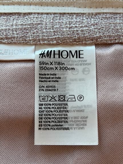 Mörkläggningsgardiner från H&M Home