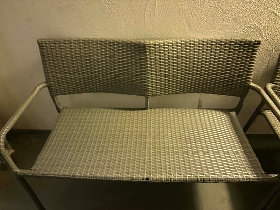 Trädgårdssoffa konstrotting grå