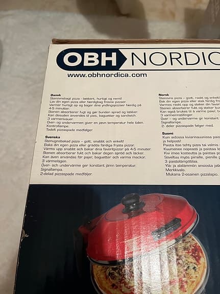 OBH Nordica Pizza Pronto pizzaugn röd