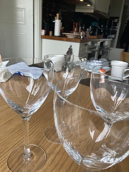 Fina vin glas 3 vit vin, 3 rött vin