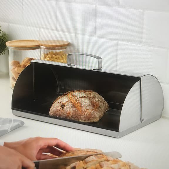 Brödlåda rostfritt stål silver Ordning Ikea (NY)