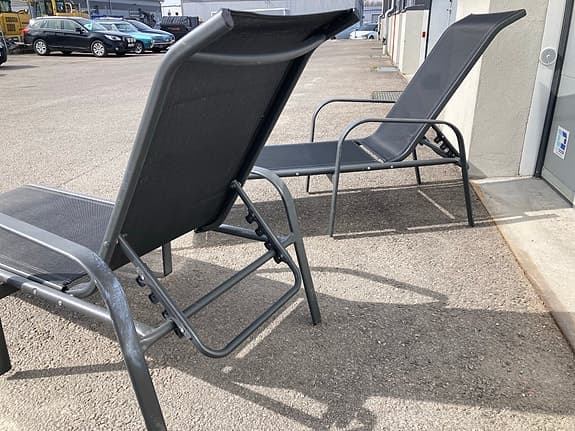 Solstolar justerbara metall svart