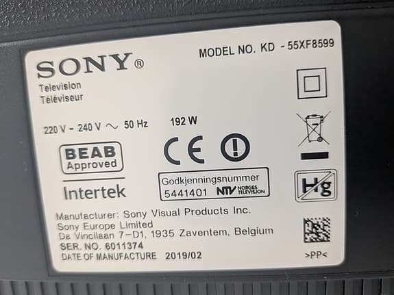 Sony 55” 4K Smart TV – fint skick – inklusive original kvitto & kartong