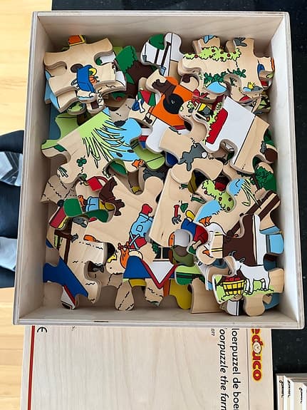 Educo träpussel bondgård motiv