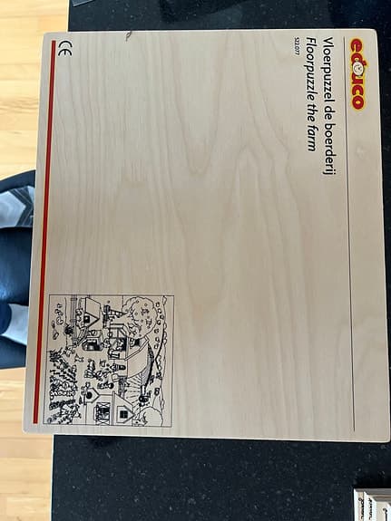 Educo träpussel bondgård motiv