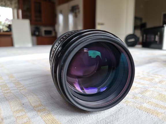 Canon EF 135mm 2.8 Softfocus objektiv med Hoya Skylight filter