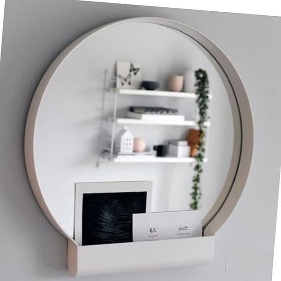 HAY design "Ypperlig" väggspegel spegel med hylla i metall, Ikea