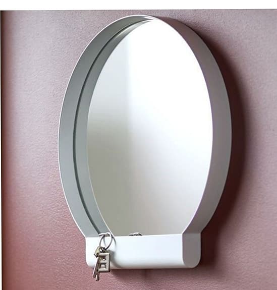 HAY design "Ypperlig" väggspegel spegel med hylla i metall, Ikea