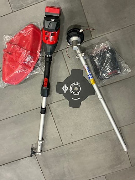 Grästrimmer röjsåg kombimaskin röd/silver