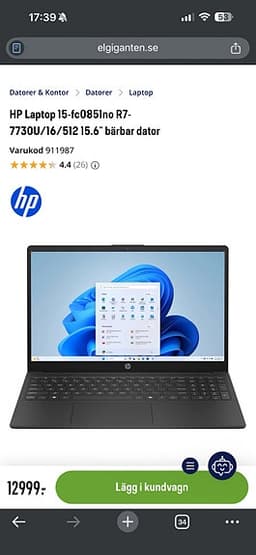 HP laptop