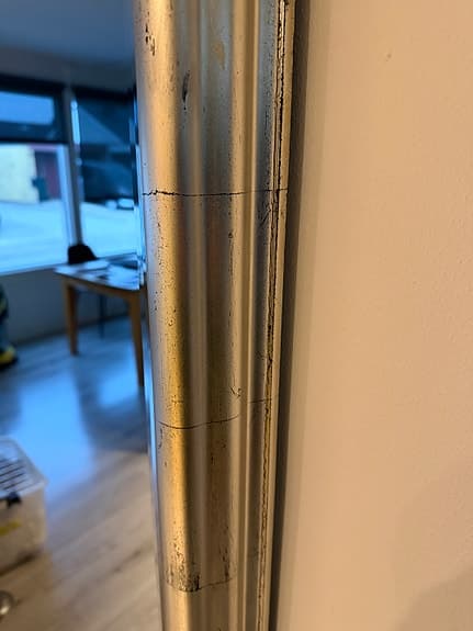Stor exklusiv spegel 90x190 cm – träram med antik silverfinish