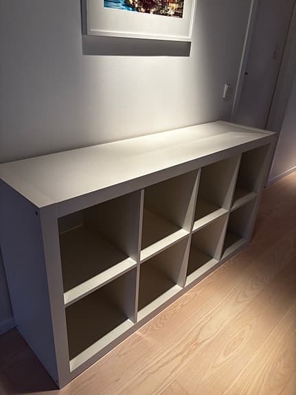 Praktisk bänk - Kallax / IKEA