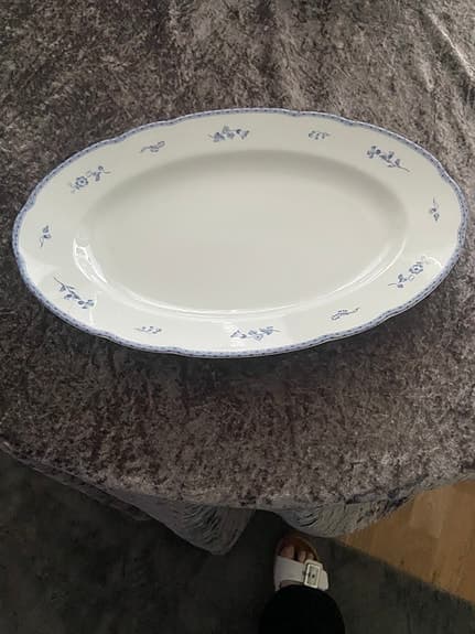 39cm uppläggningsfat Blå herrgård