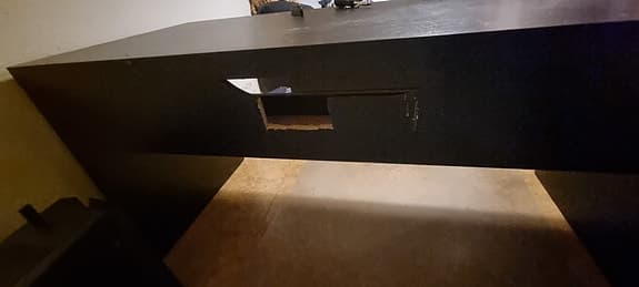 IKEA skrivbord hörn svart
