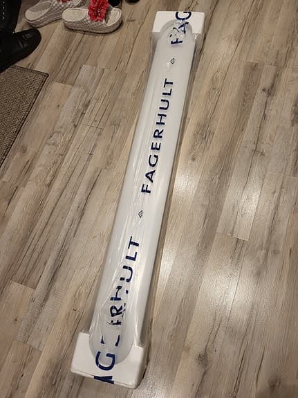HELT Ny Fagerhult lysrörsarmatur vit