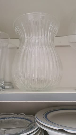 Stor genomskinlig vas / dekoration – perfekt för blommor & ljus