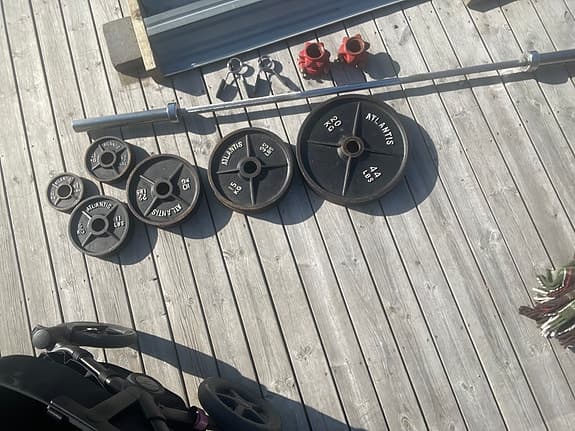 Järnvikter+ 20 kg skivstång