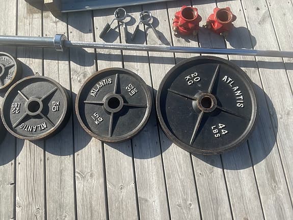 Järnvikter+ 20 kg skivstång