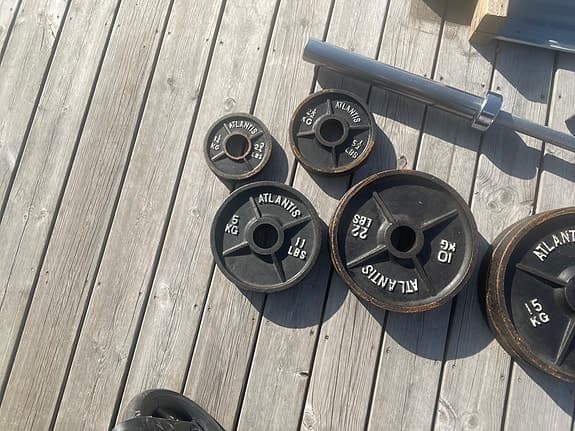 Järnvikter+ 20 kg skivstång