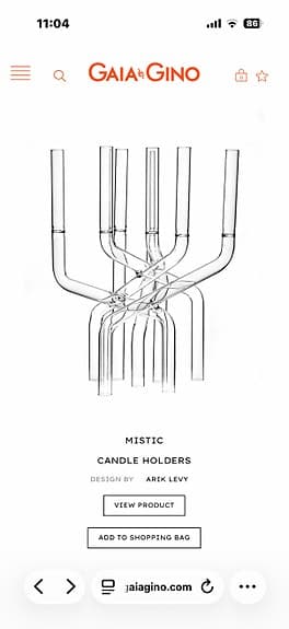 GAIA & GINO – “MISTIC” ljusstake / vas (design Arik Levy)