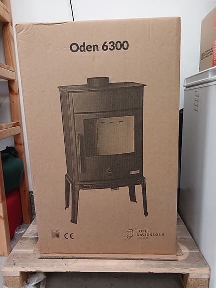 Oden 6300 braskamin svart