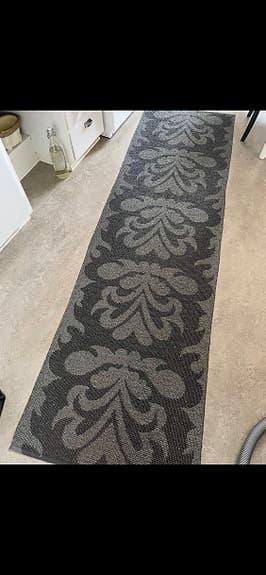 Pappelina matta löpare grå mönstrad