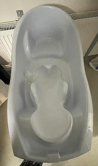 Babybadkar plast grå