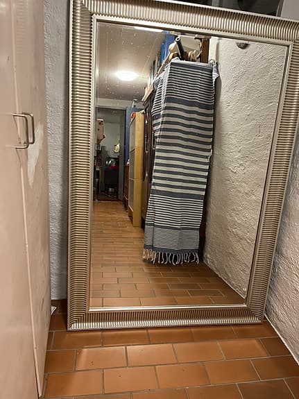 Ikea stor försilvrad spegel