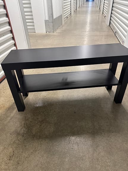 IKEA bänk svart med hylla